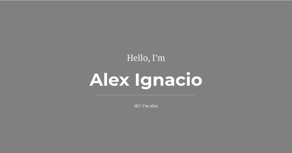 Alex Ignacio