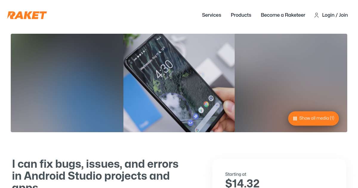 I can fix bugs, issues, and errors in Android Studio projects and apps ...
