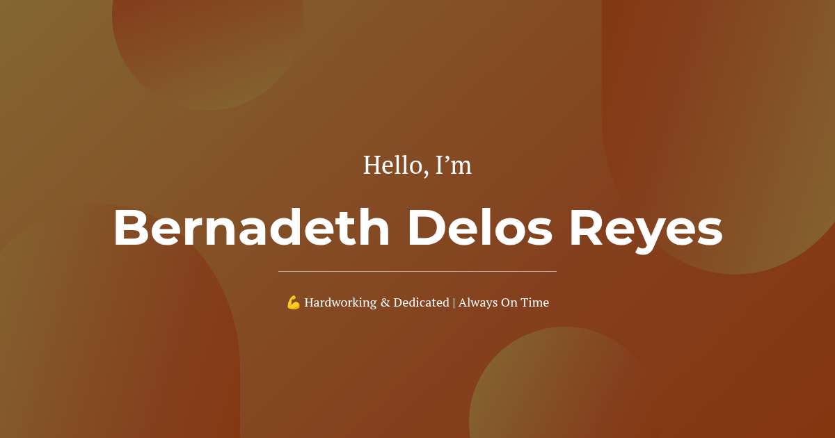 Bernadeth Delos Reyes