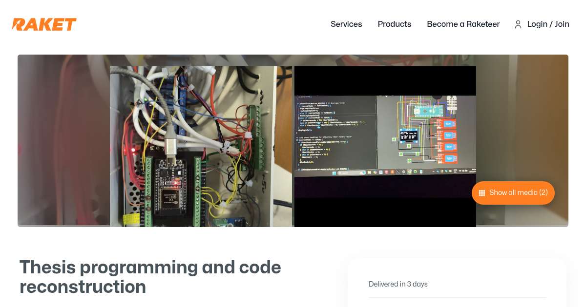 Thesis programming and code reconstruction by wendellresare - Raket.PH
