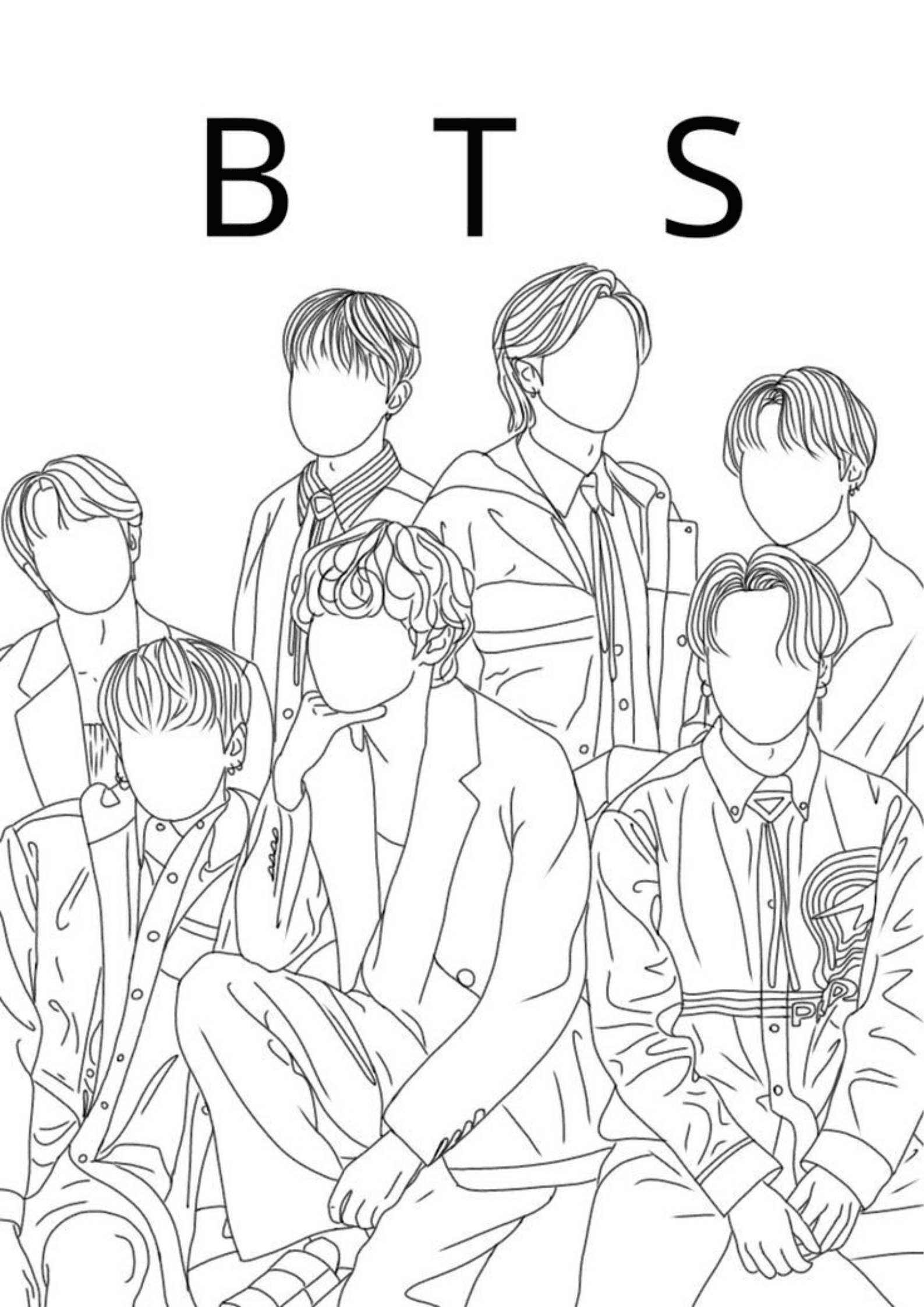 bts coloring page