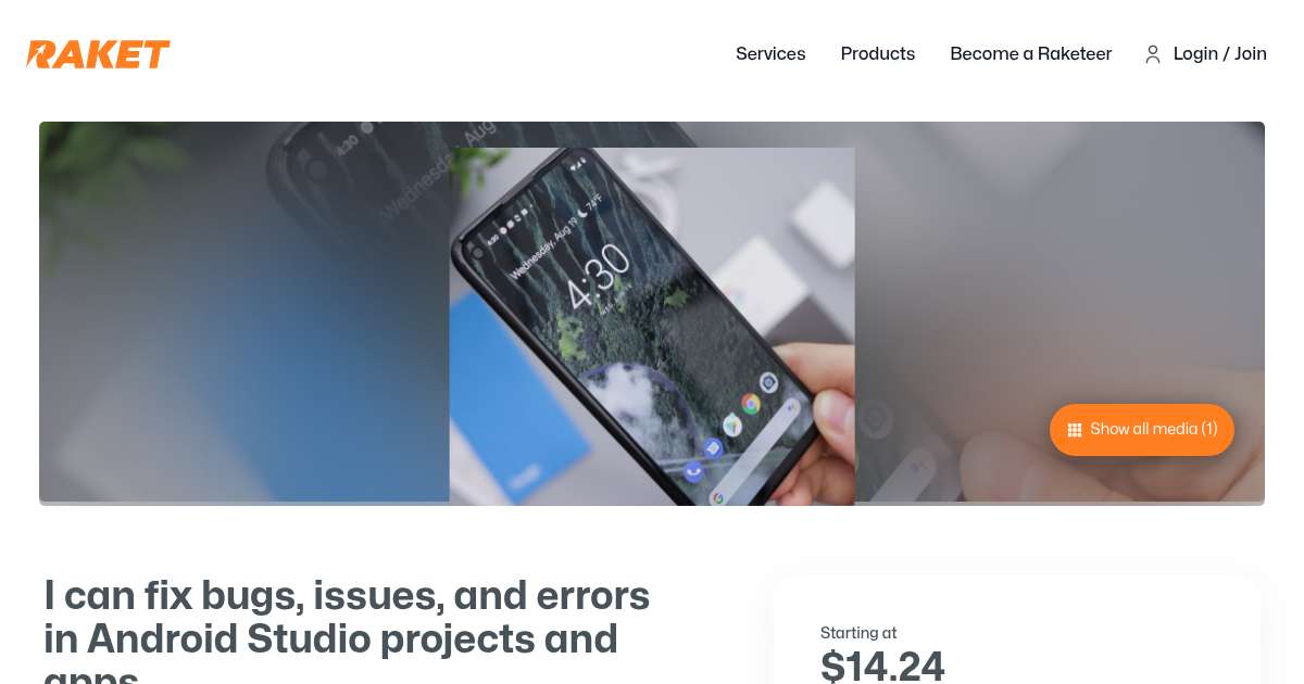 I can fix bugs, issues, and errors in Android Studio projects and apps ...