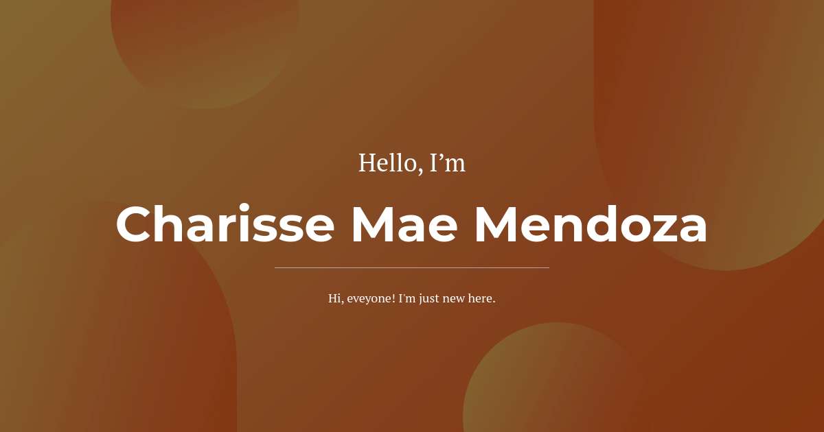 Charisse Mae Mendoza