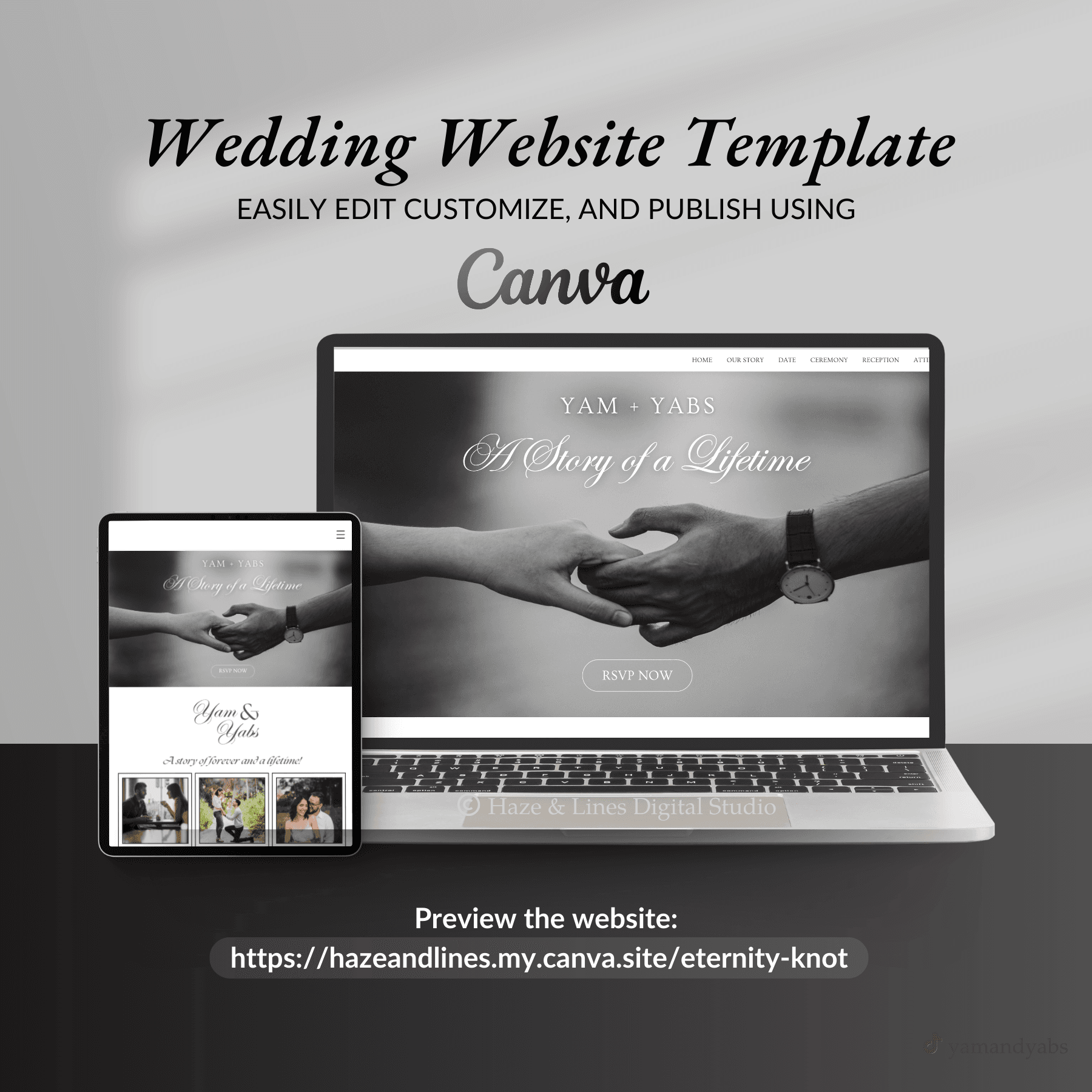 Canva wedding website | Beachweddingtips.com