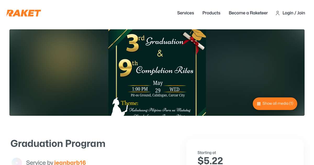 Graduation Program by jeanbarb16 - Raket.PH