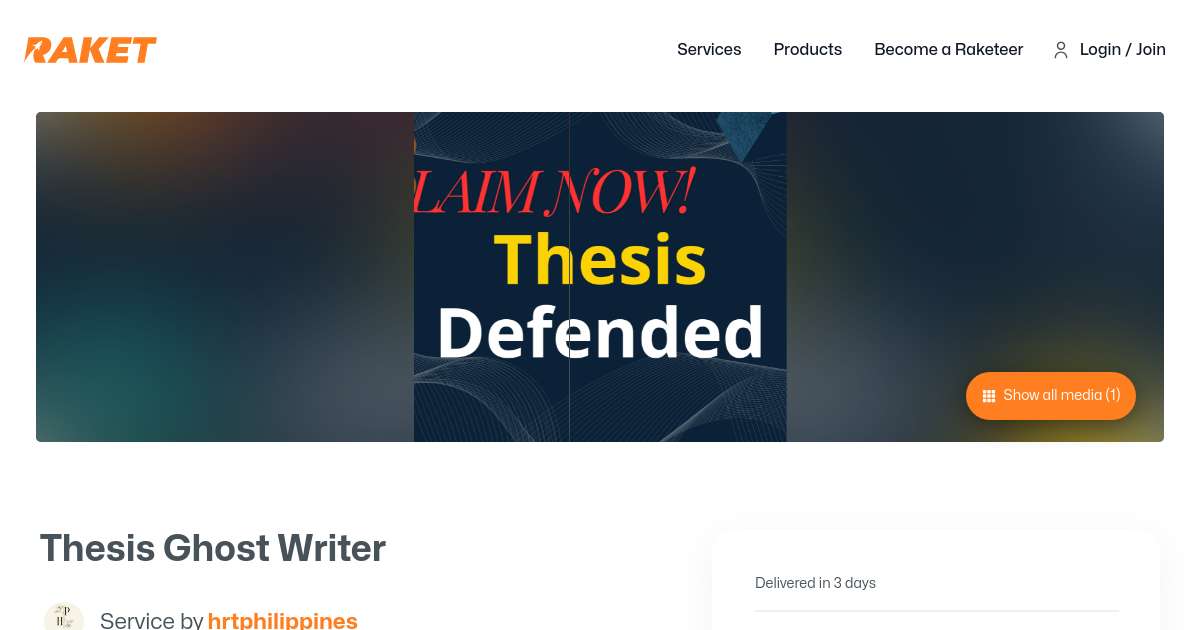 Thesis Ghost Writer by hrtphilippines - Raket.PH