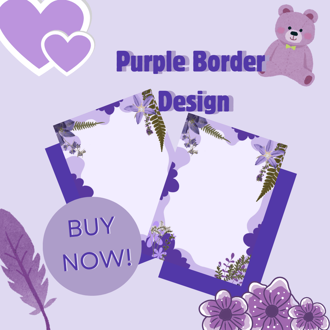 Purple Border Math Design Purple Border Design For Project
