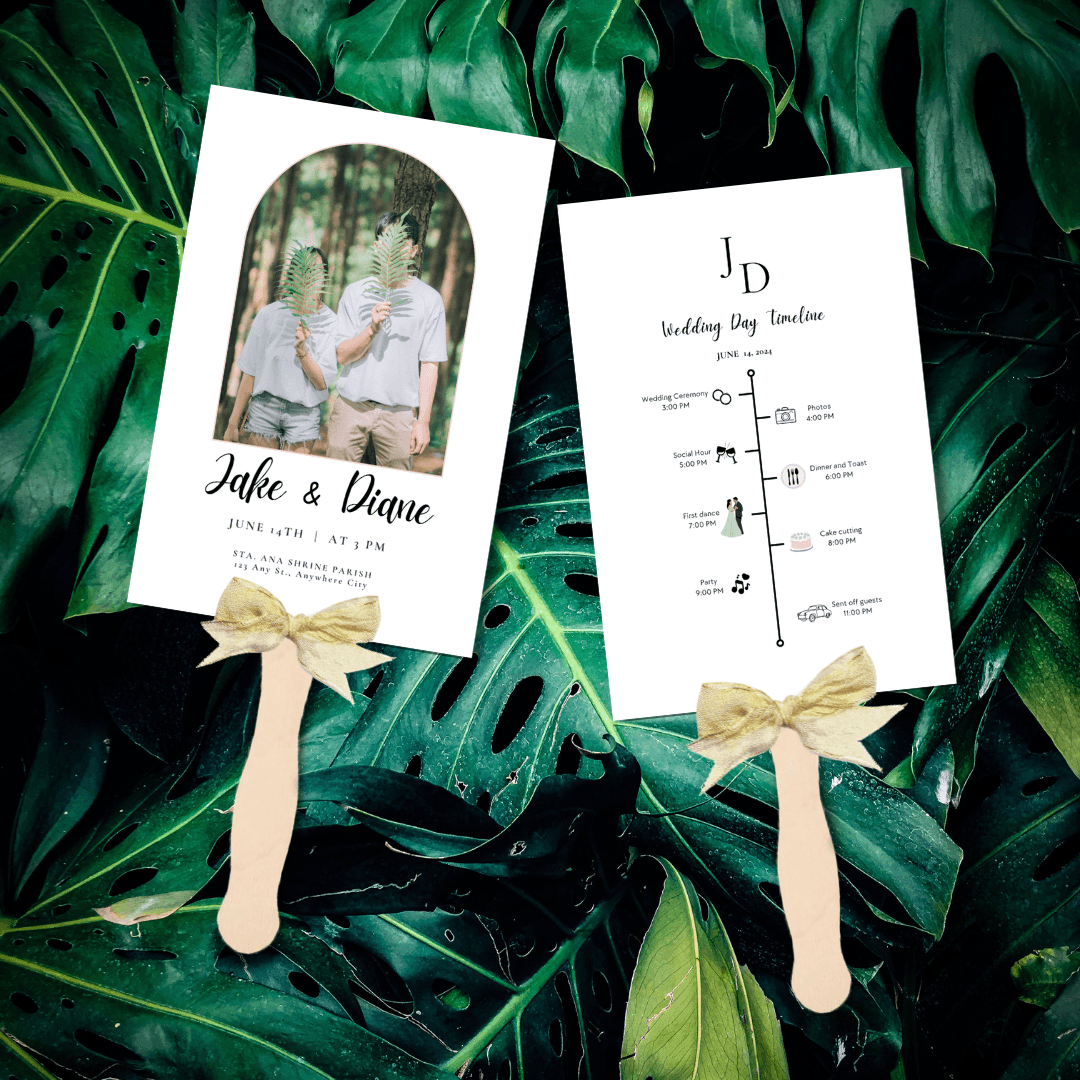 Sample Fan Program Template Silhouette Wedding Program Fans Templates DIY Wedding Program Fans