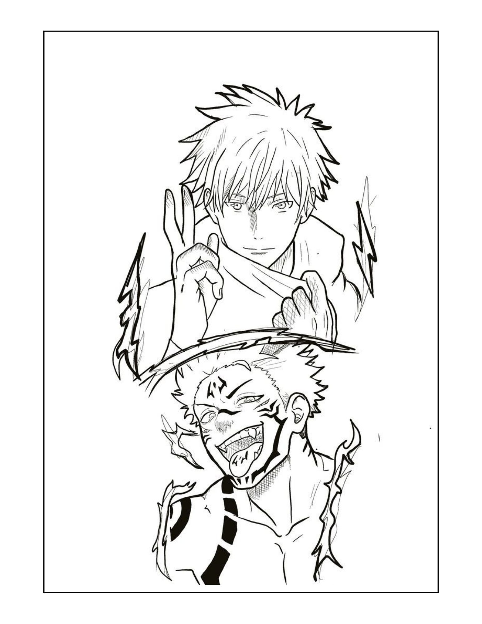 jujutsu kaisen coloring page