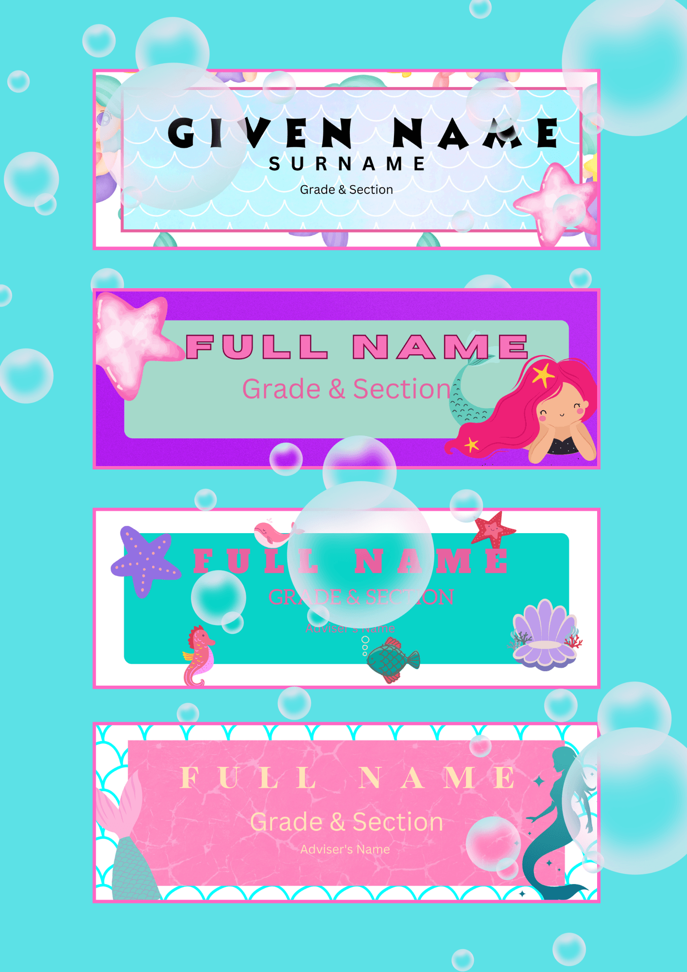 name-tag-little-mermaid-theme-by-pangilinanapril928-raket-ph for Free Printable Mermaid Name Tags NAME TAG ( Little Mermaid Theme) by pangilinanapril928 - Raket.PH for Free Printable Mermaid Name Tags