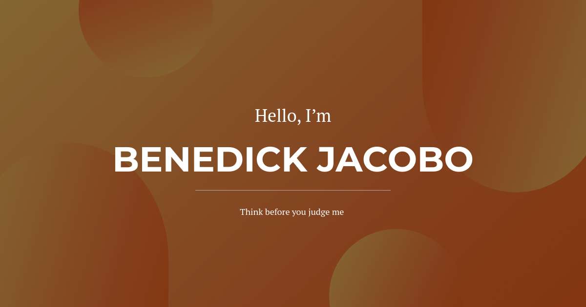 BENEDICK JACOBO