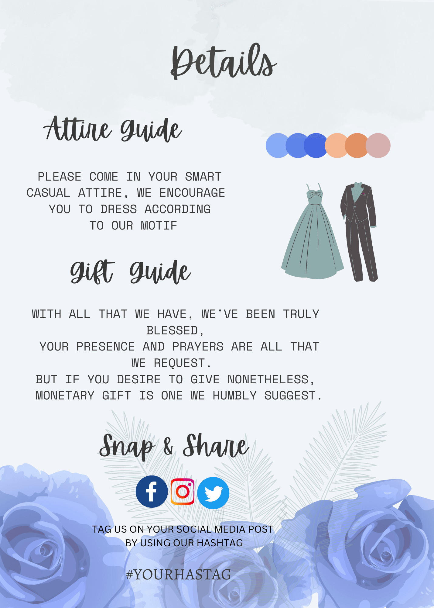 Wedding Dress Code Invitation Template