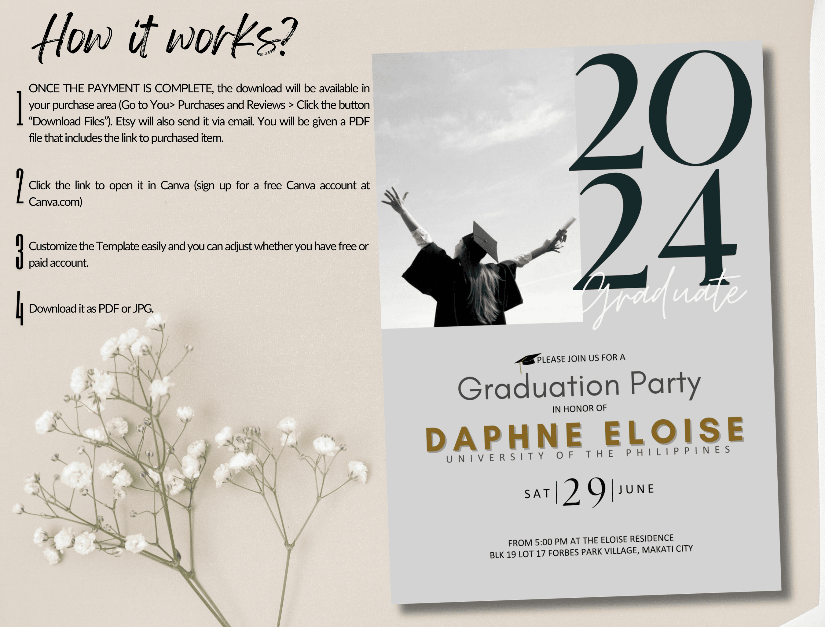 2017 Graduation Invitations Templates Free 2025 Graduation Party