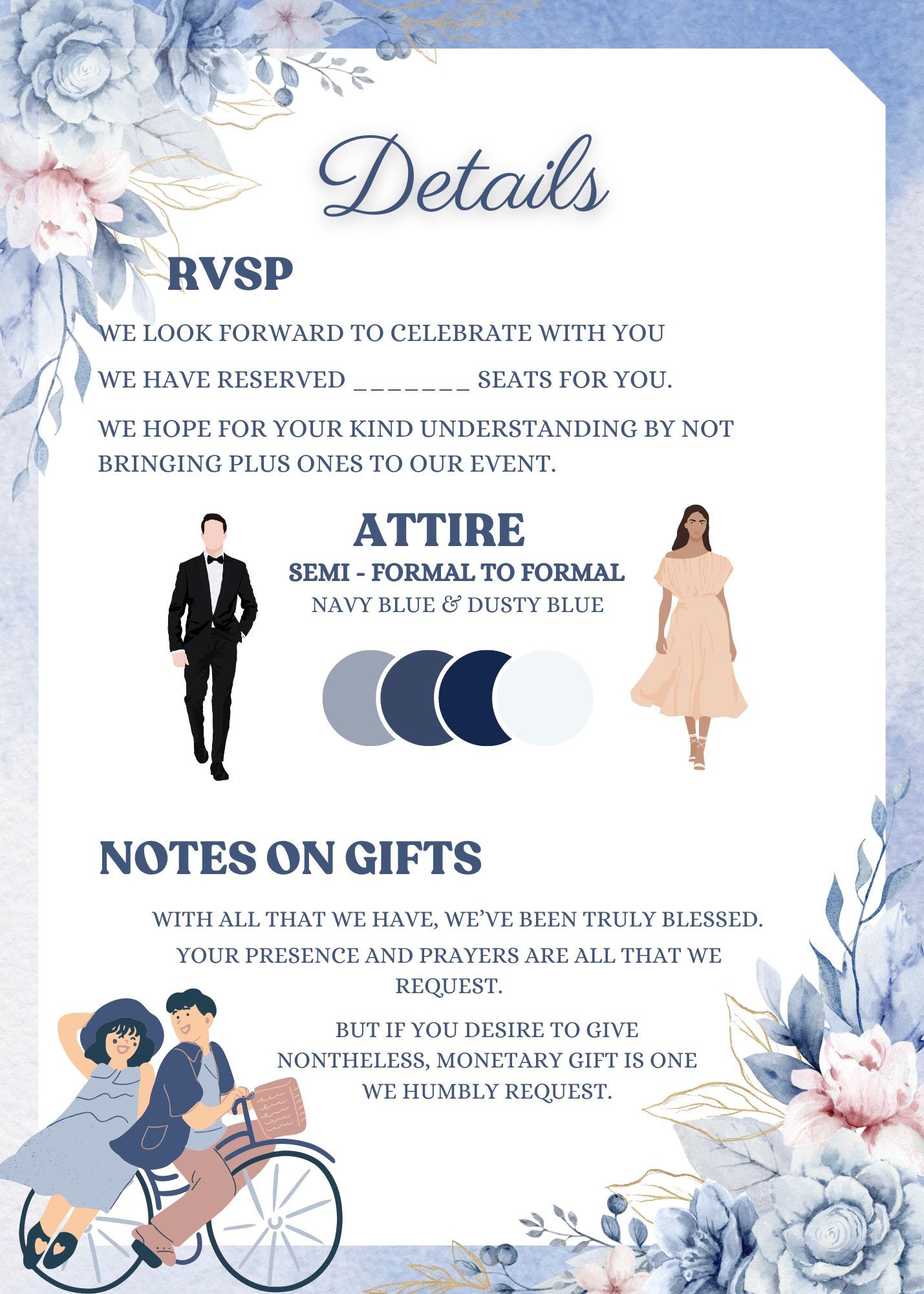 Dusty Blue wedding invites by angelicamaebatiller02 - Raket.PH