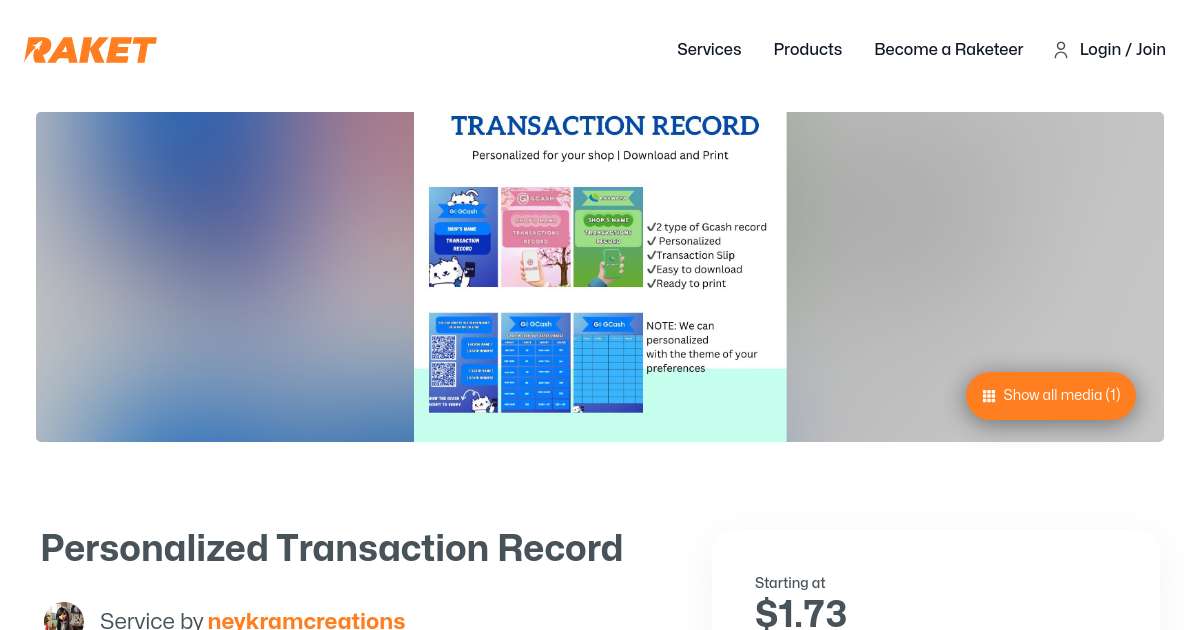 Personalized Transaction Record by neykramcreations - Raket.PH