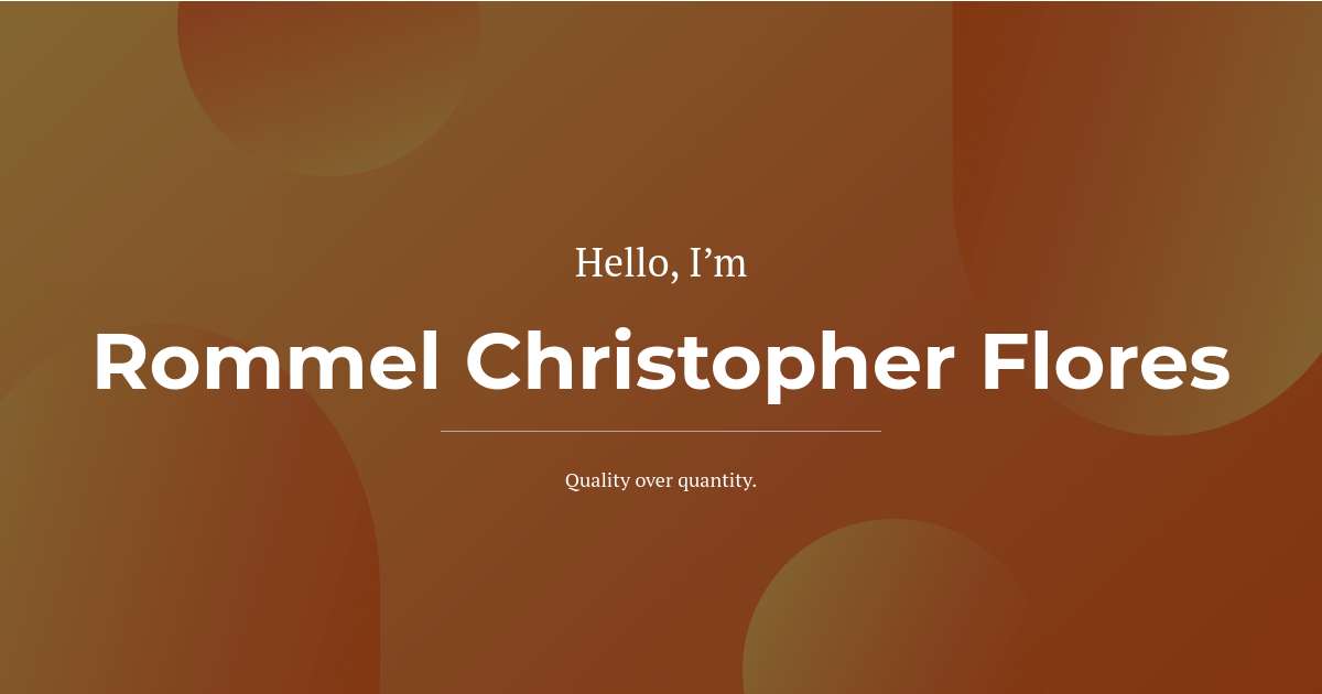 Rommel Christopher Flores