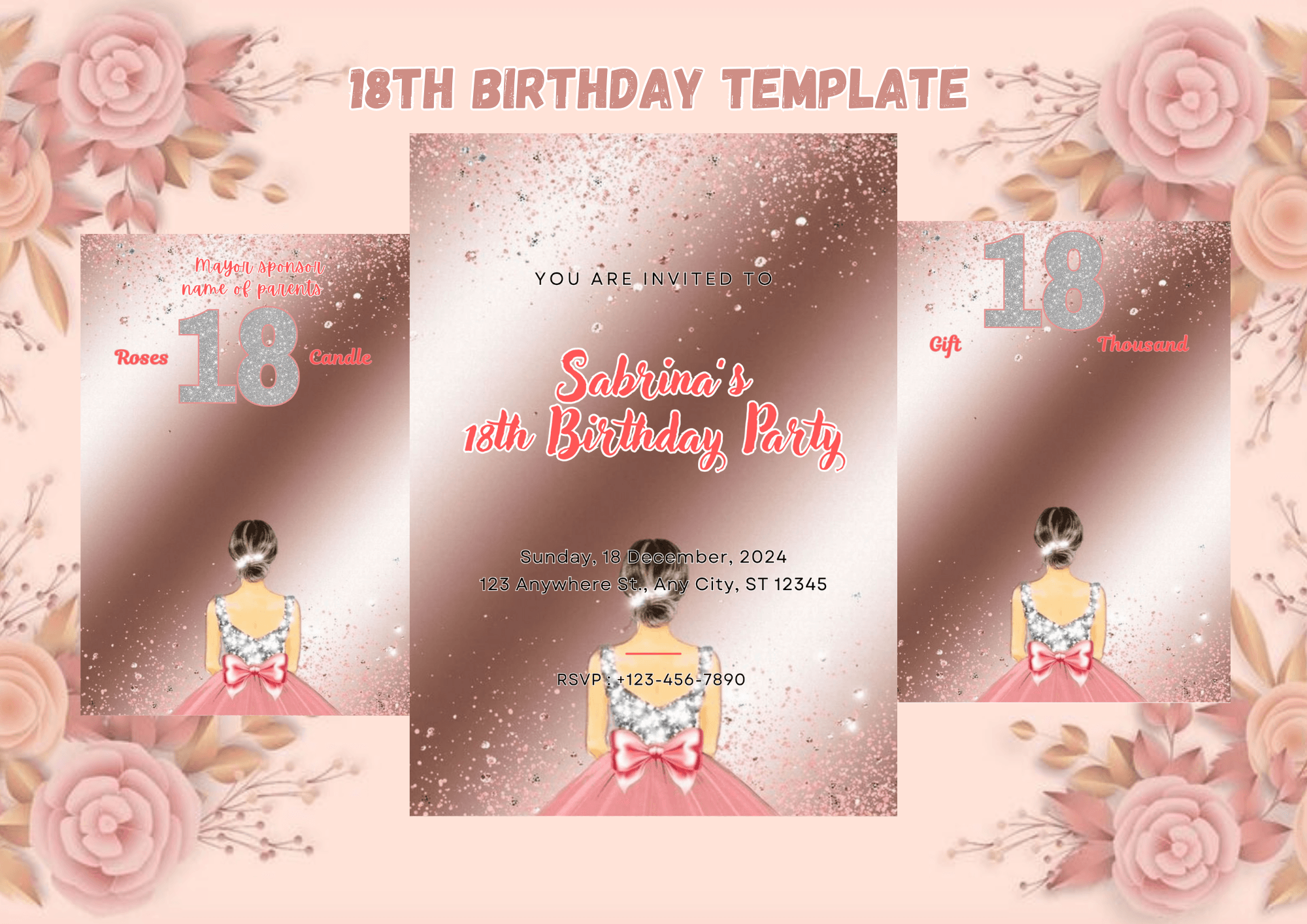 18th Birthday Invitation Design 18th Birthday Invitation Template