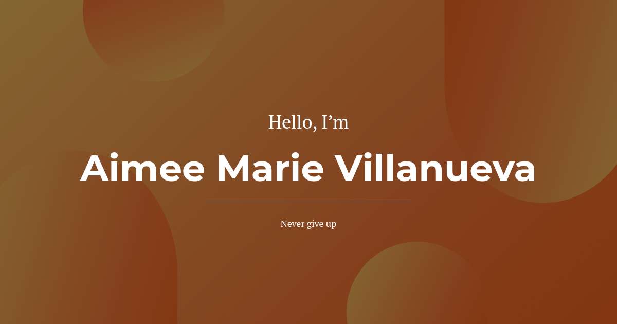 Aimee Marie Villanueva