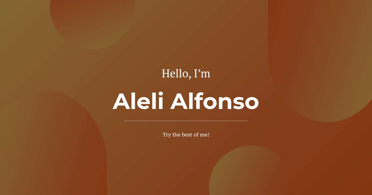 Aleli Text Aleli Alfonso