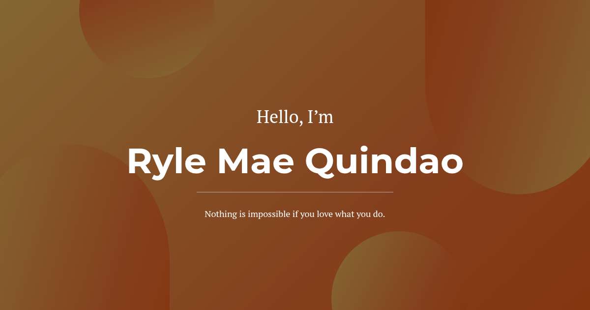 Ryle Mae Quindao
