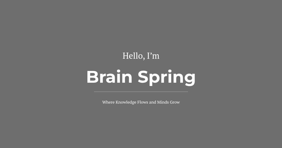 Happy Brain Spring Brain Spring