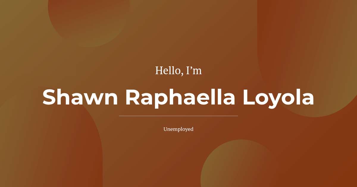 Shawn Rakes Shawn Raphaella Loyola