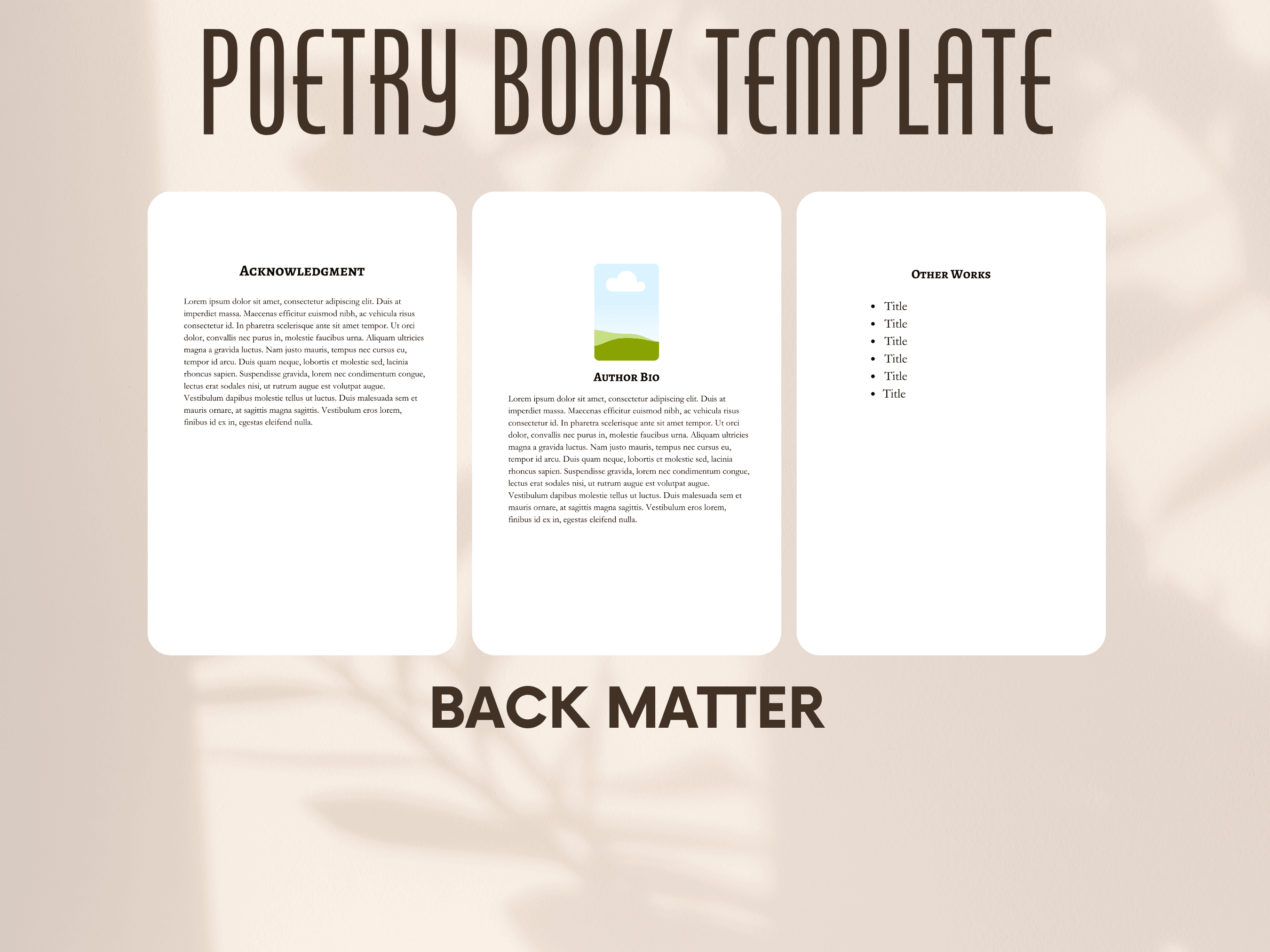 Poetry Book Template