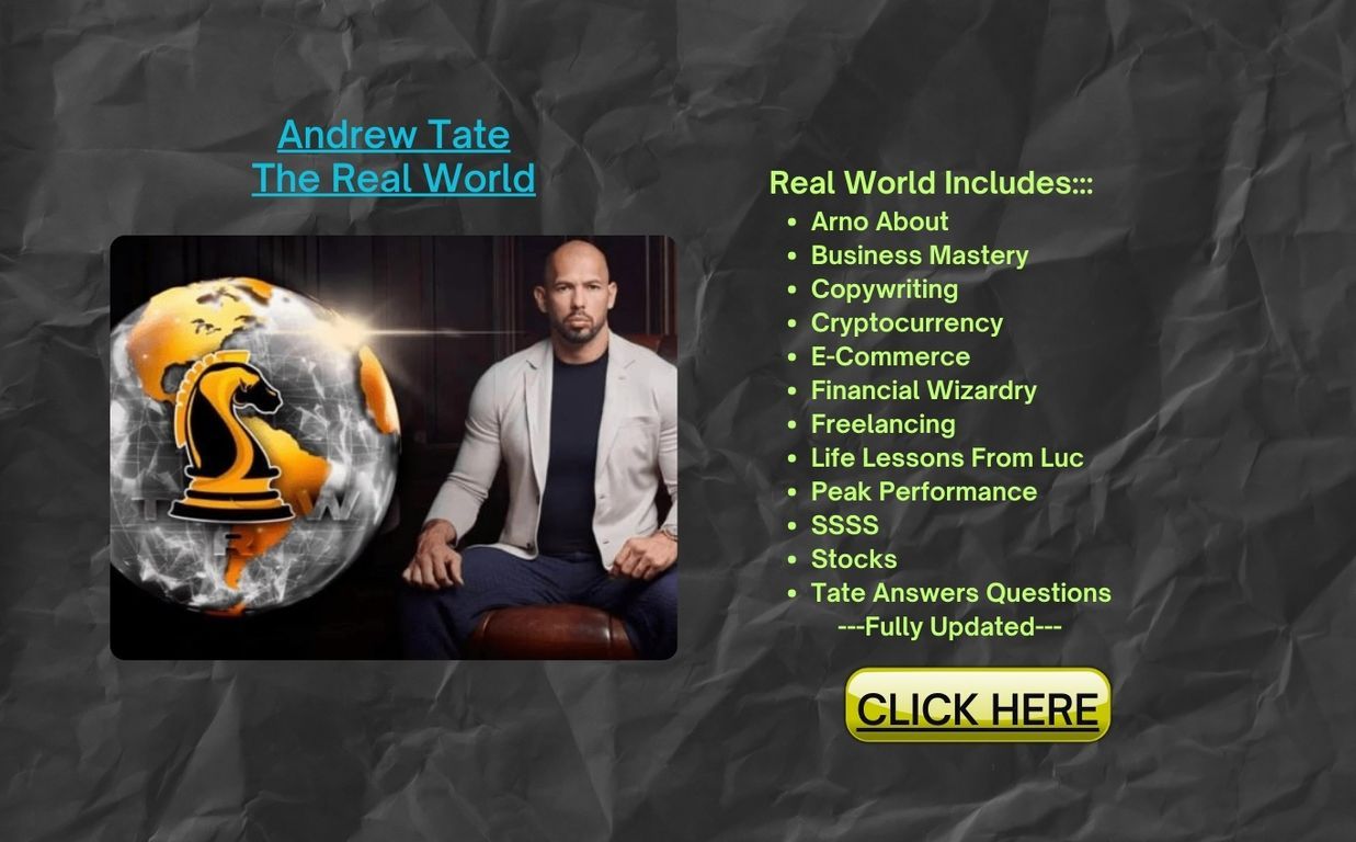 Andrew Tate The Real World video course by elcreativedigital - Raket.PH