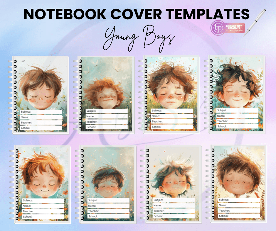 Printable young boys notebook cover templates by aiz13 - raket.ph