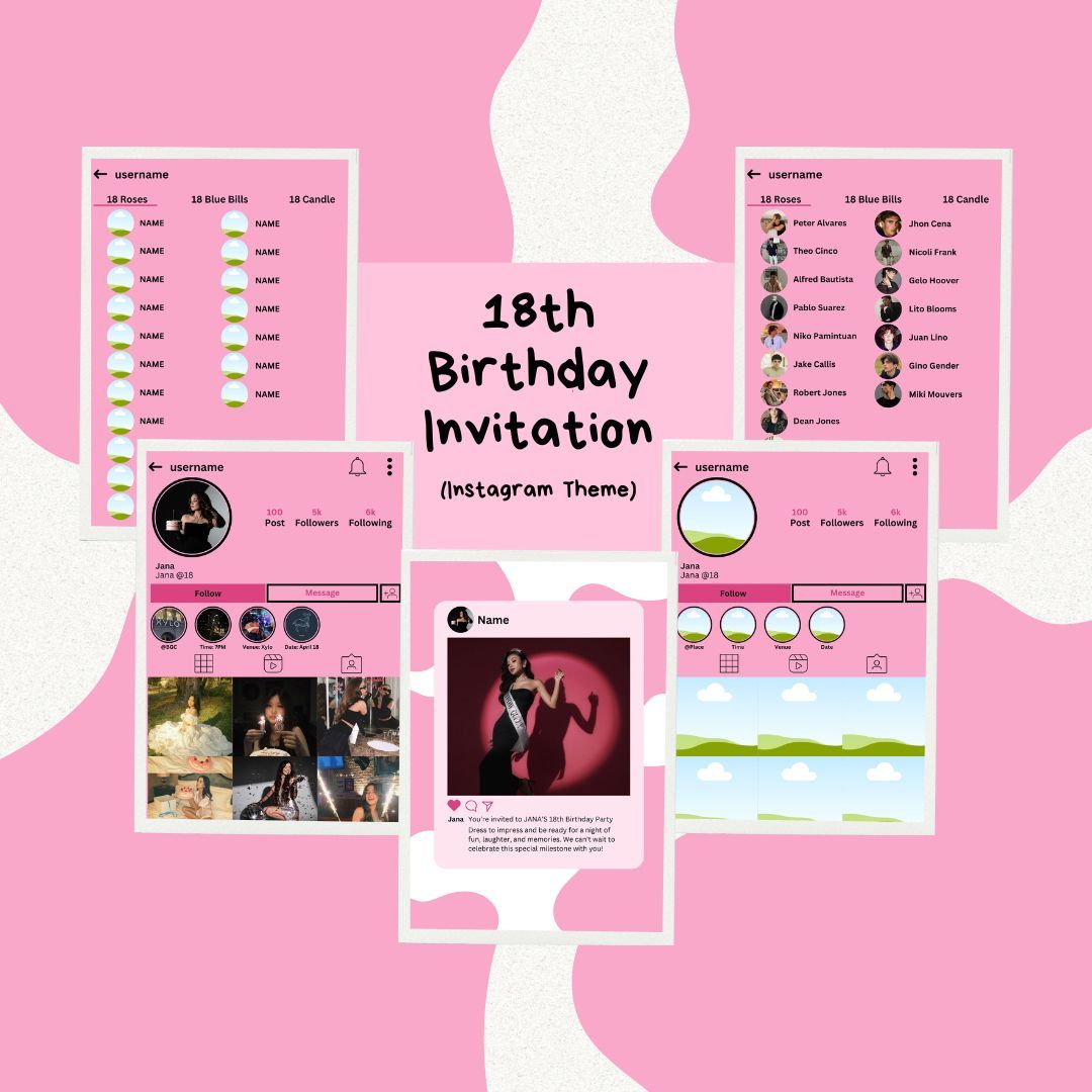 blackpink birthday invitation template
