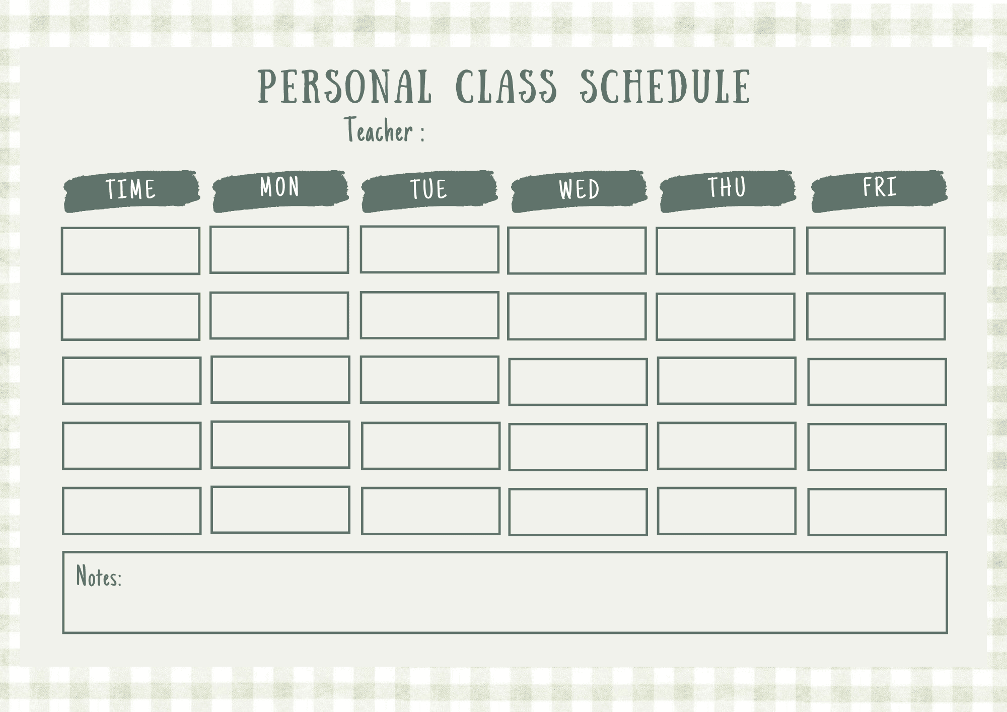 Course Schedule Planner Template - Infoupdate.org