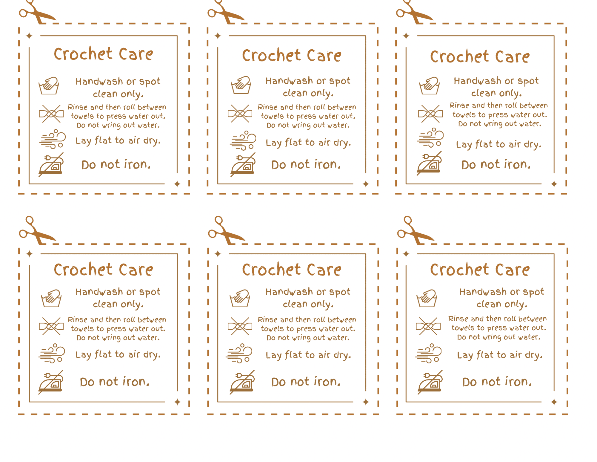 Crochet Care Card Instruction and Crochet Thank You Card by digitalartangelph - Raket.PH for Crochet Care Instructions Printable Free