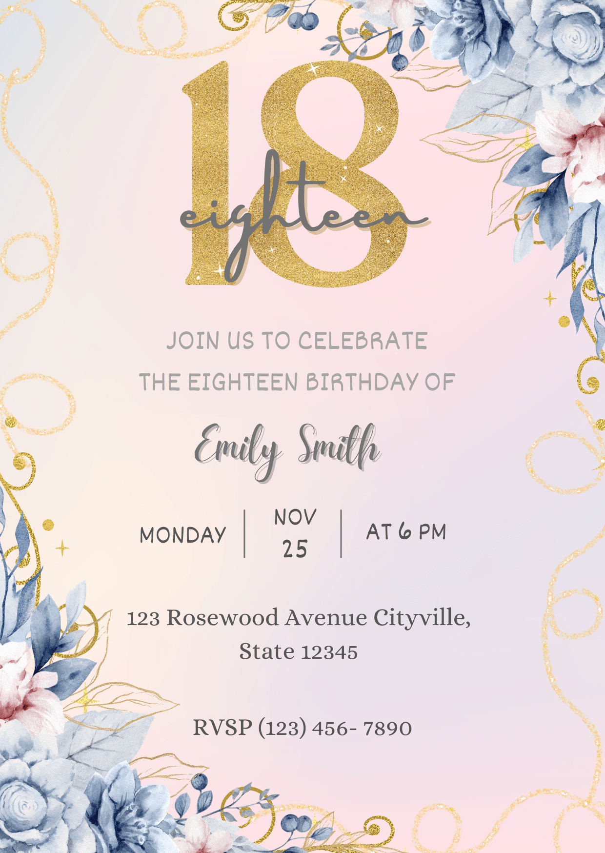 Debut invitation card discount