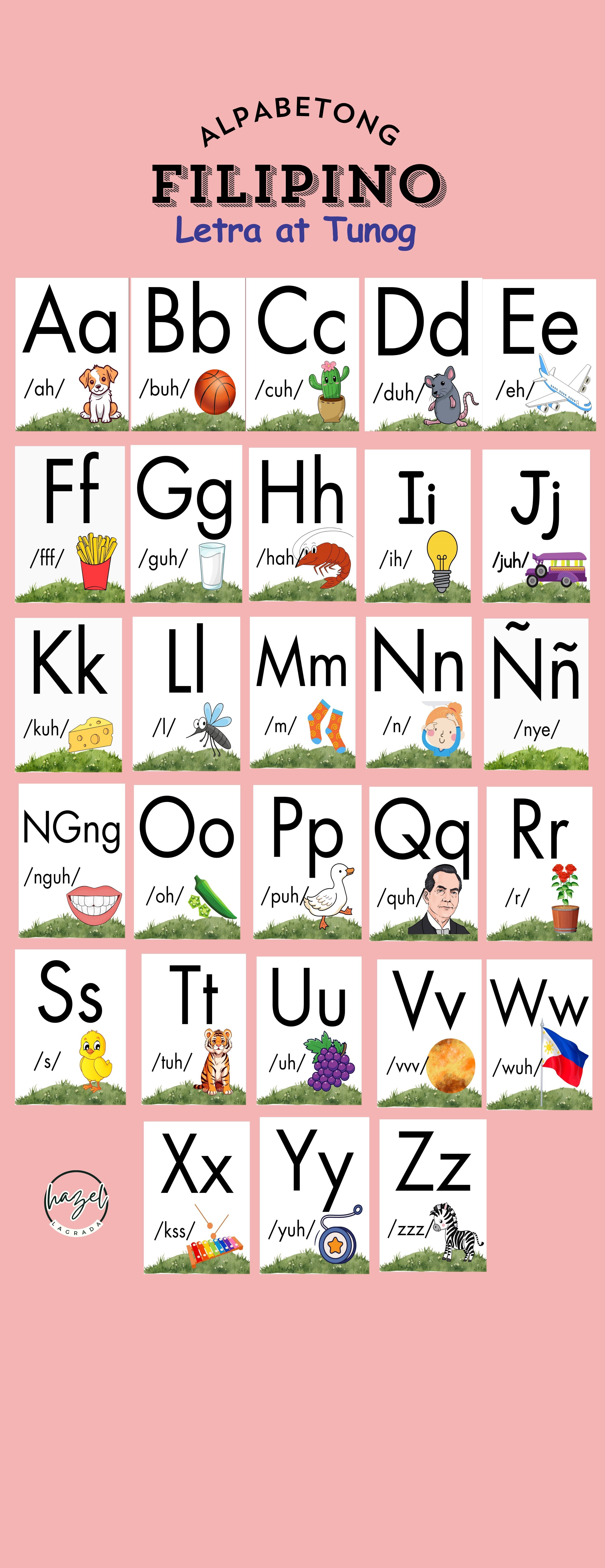Alpabetong Filipino With Pictures