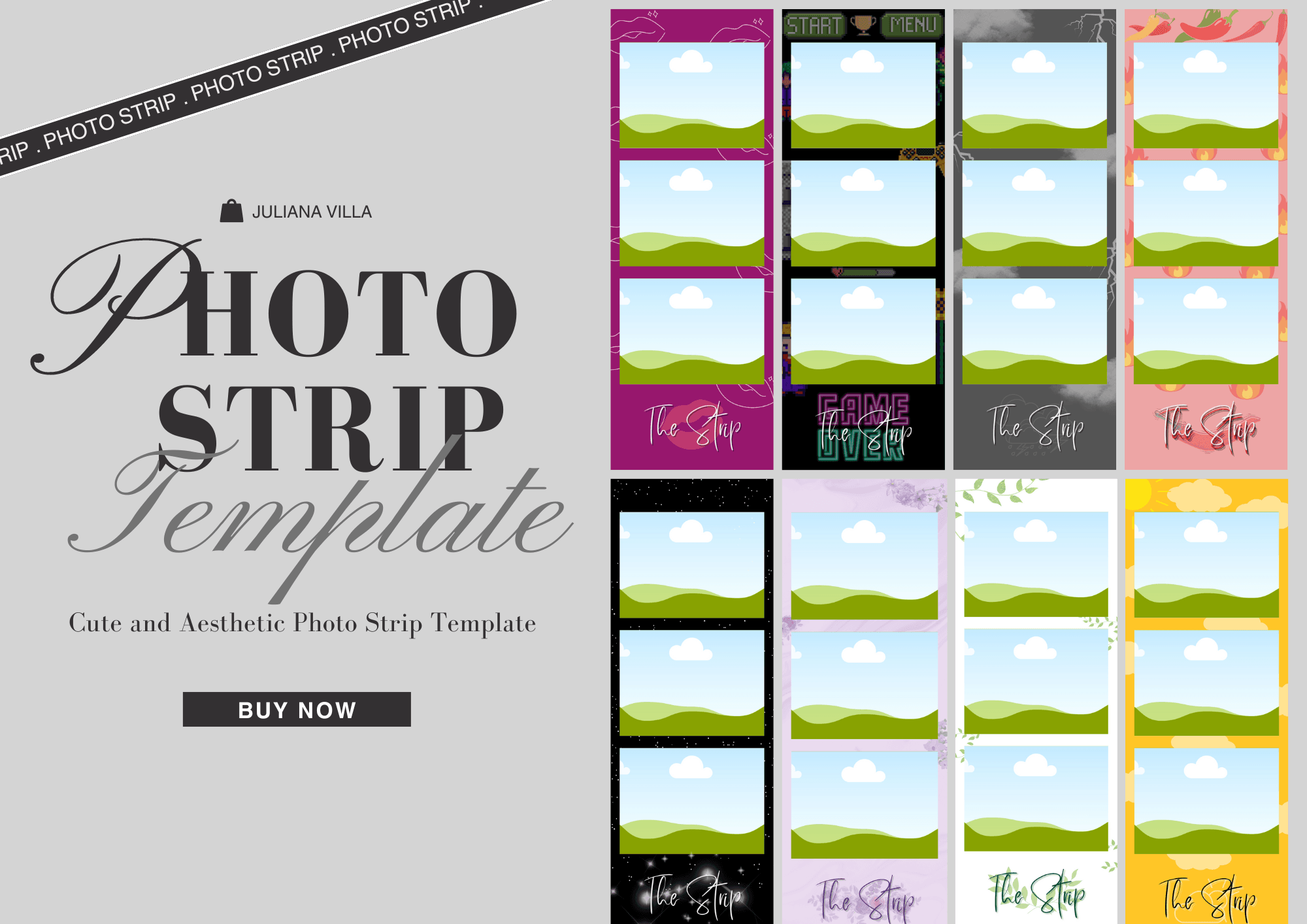 Photo Strip Template Design Premium Photo Booth Template Within 24h By