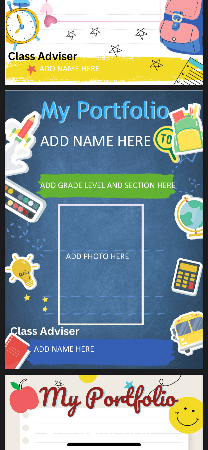 Kids portfolio cover (editable) by ashinph - raket.ph