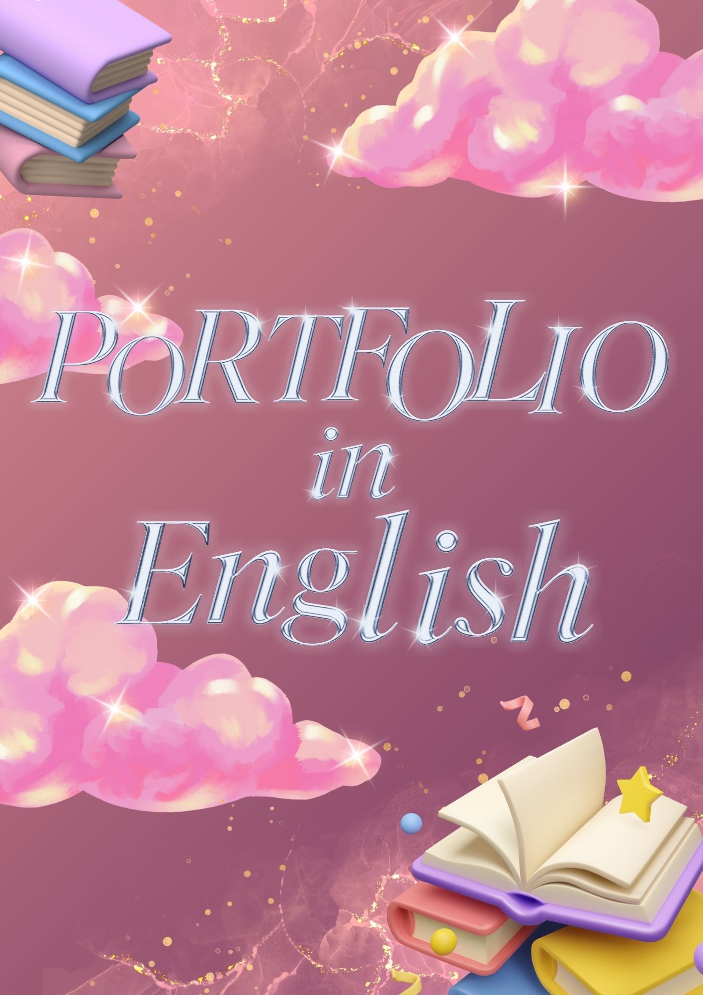 Pink English Portfolio Cover by sabitsanajhanea0 - Raket.PH