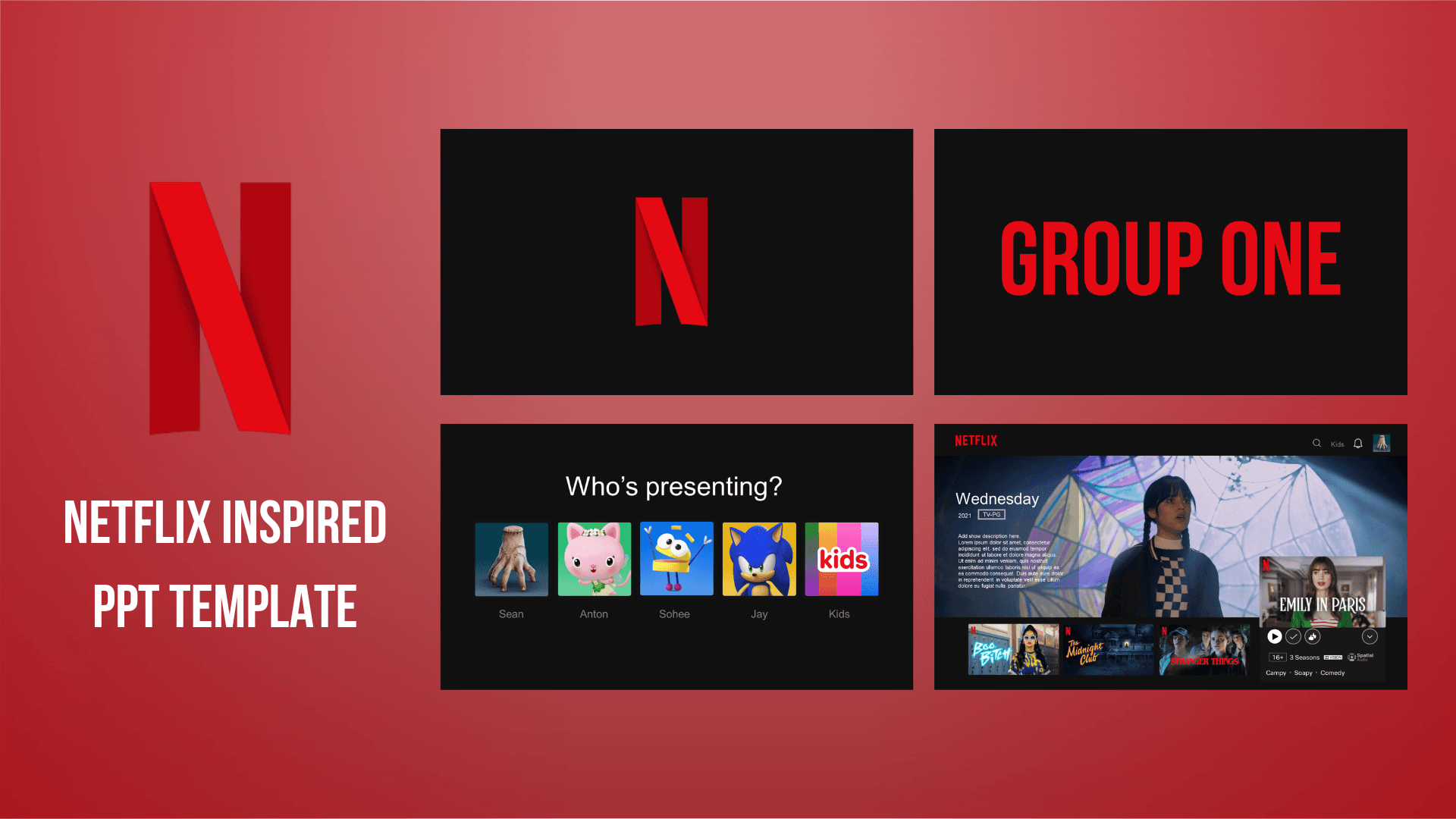 Netflic Powerpoint Netflix Powerpoint Template Pptx