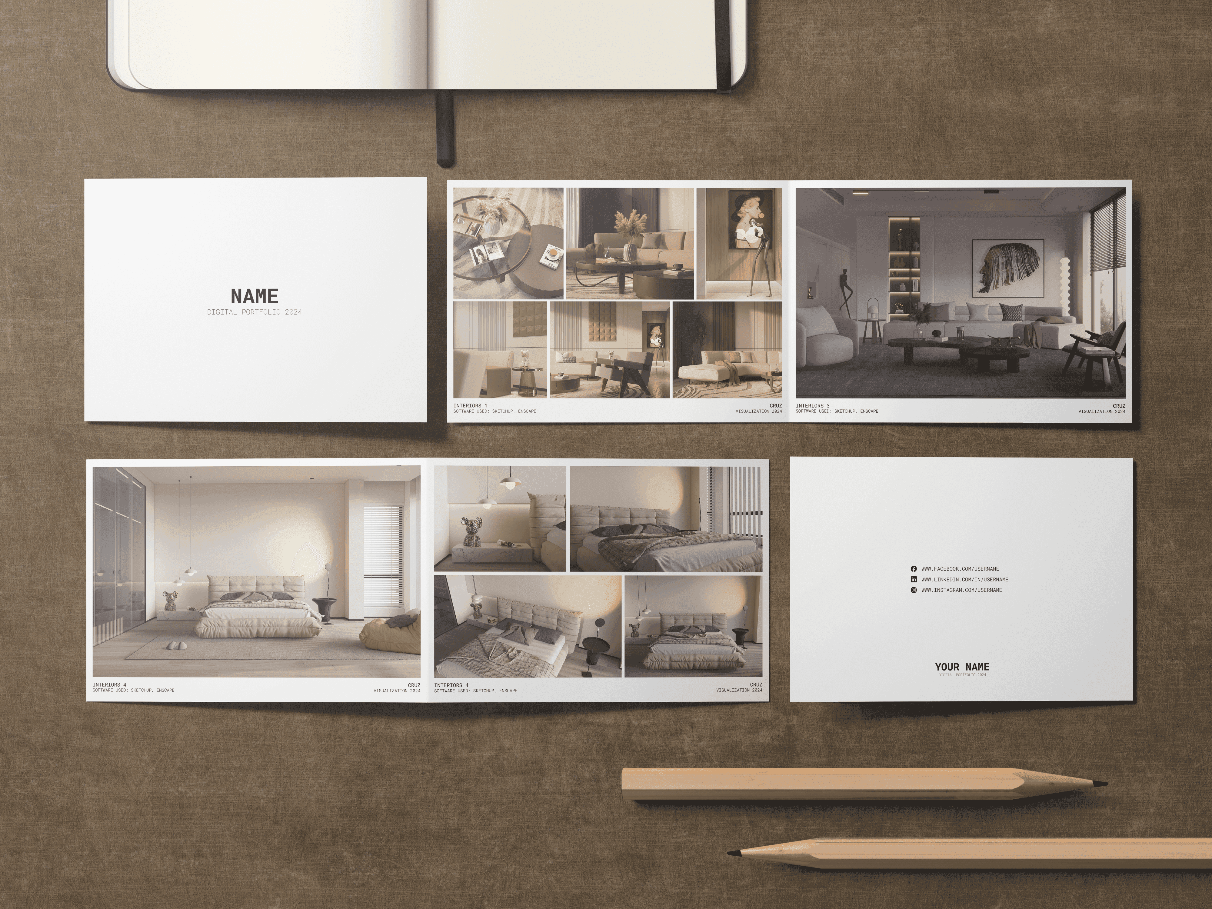 Interior Design Digital Portfolio Layout 16+ Interior Design Portfolio