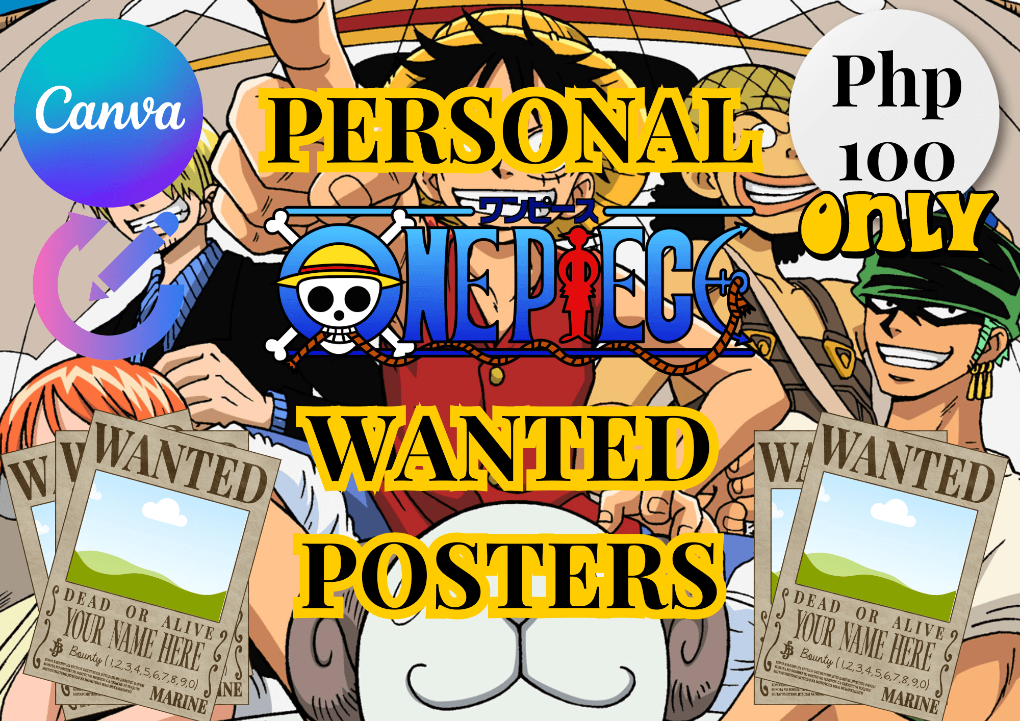 Wanted Poster Template One Piece Profile For One Piece Wanted Poster