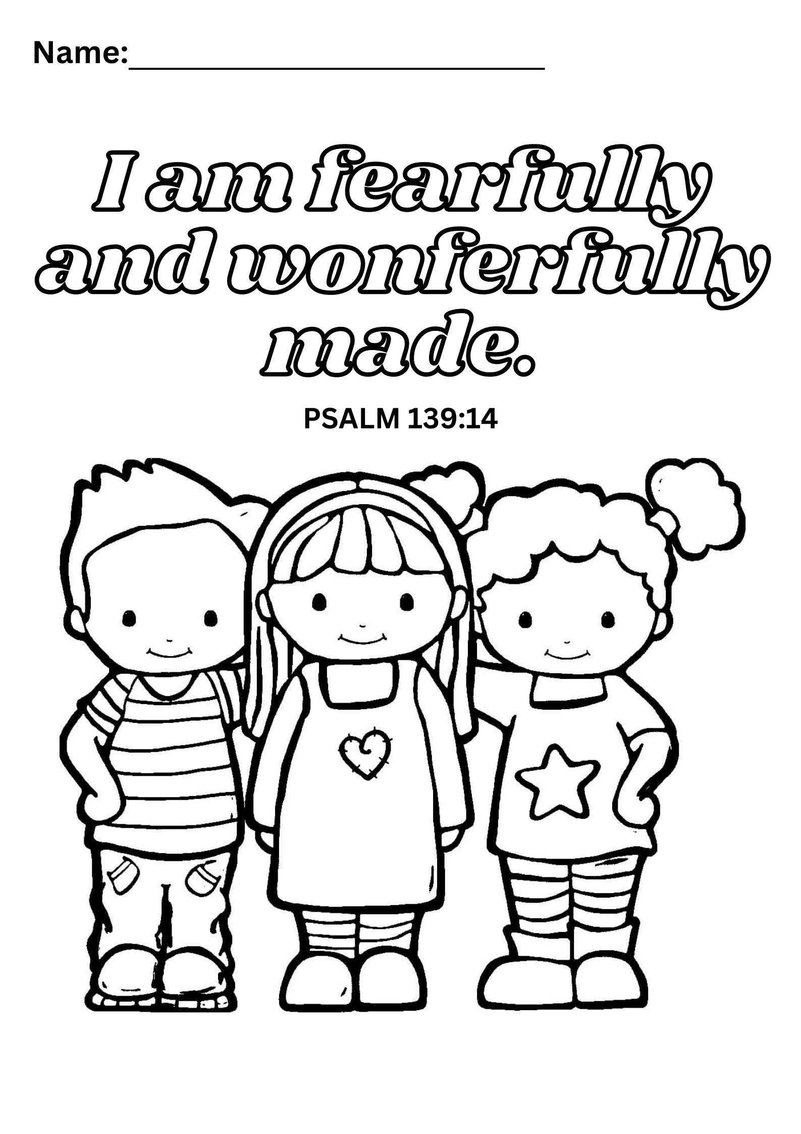 Sunday School Coloring Sheet