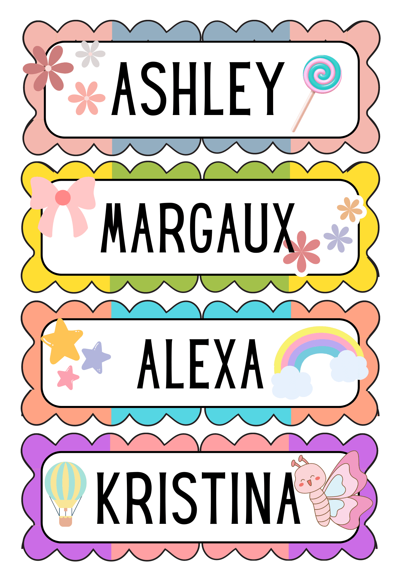 Adhesive Name Tags Printable