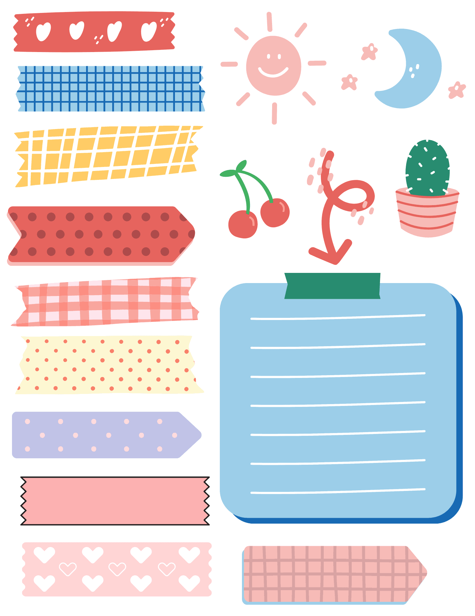 Printable stickers for journal by rainrain - raket.ph