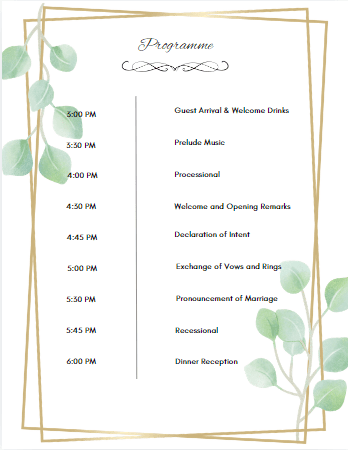 Programme Invitation Invitation and Program Design by abigailzamoraga - Raket.PH