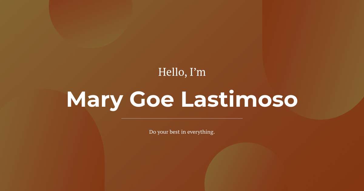 Mary Goe Lastimoso