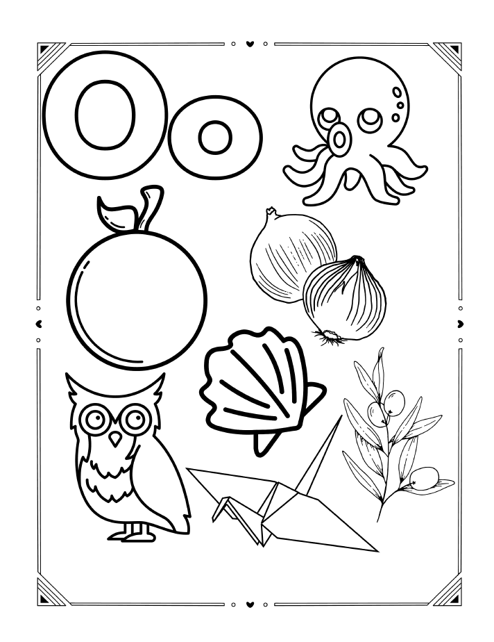 Letter O Coloring Book Alphabet Coloring Pages Letters O Through R