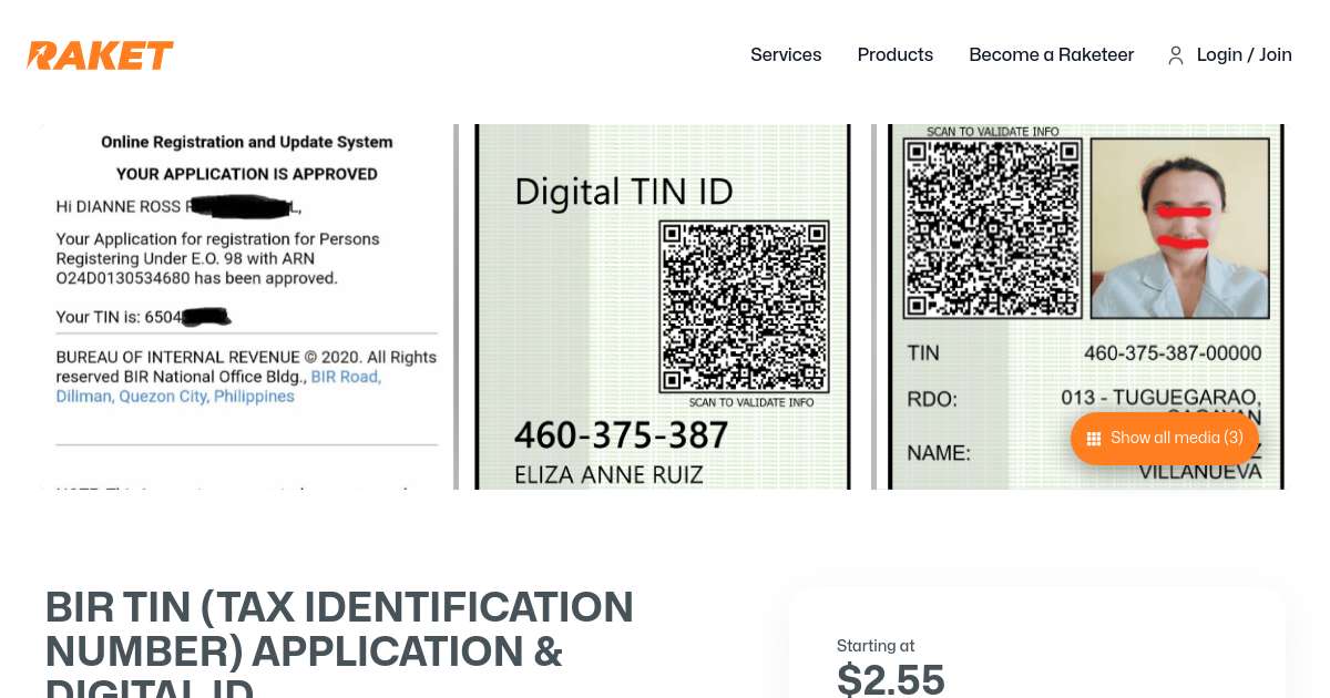 BIR TIN (TAX IDENTIFICATION NUMBER) APPLICATION & DIGITAL ID by ...