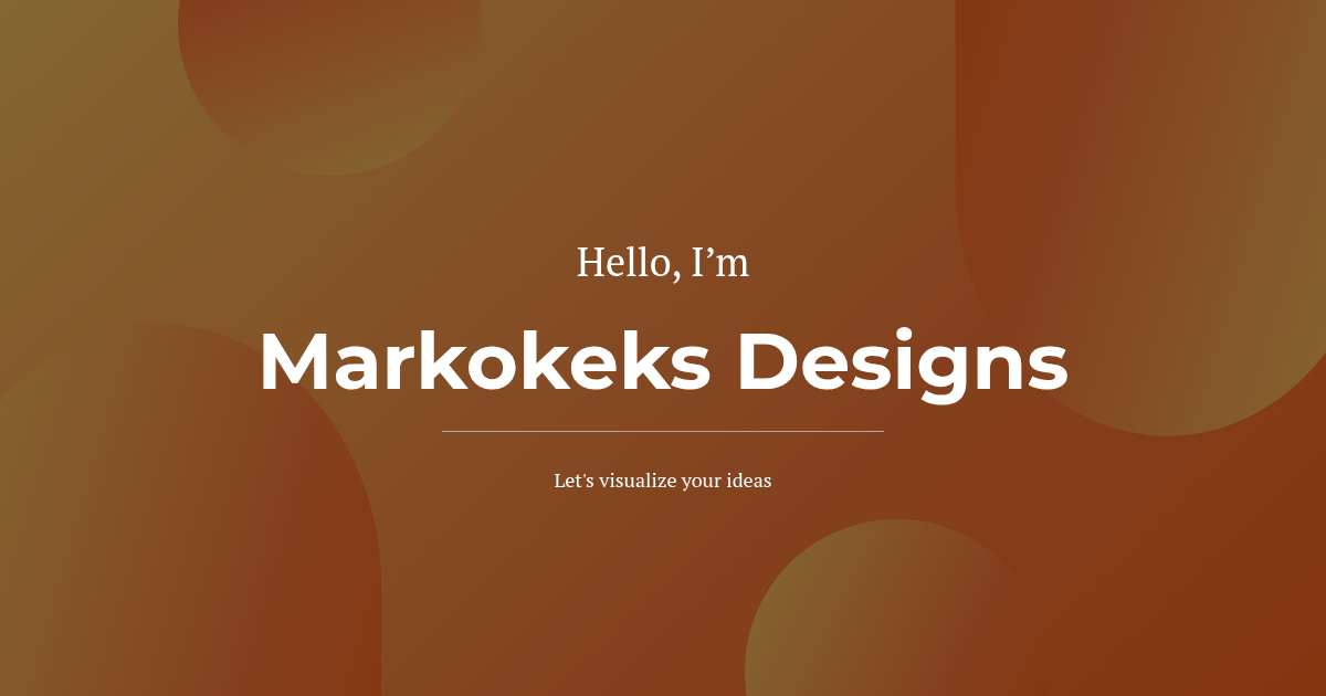Markesh Design Markokeks Designs