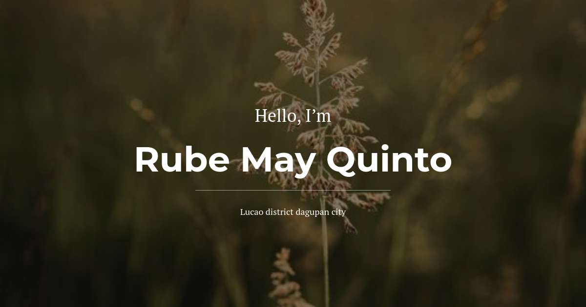 Rube May Quinto