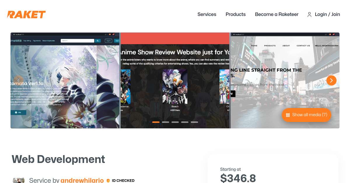 Web Development by andrewhilario - Raket.PH